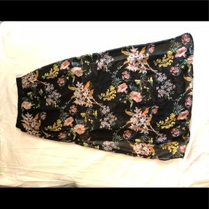 Long flowing floral skirt